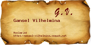 Gansel Vilhelmina névjegykártya